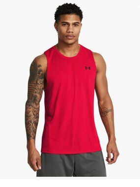 Under Armour Men's Tech Tank Top, (600) Red / / Black